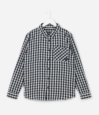 Camisa Infantil com Estampa Xadrez - Tam 5 a 14 Anos