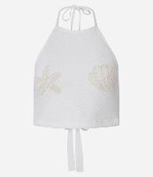 Blusa Frente Única com Bordado Fundo do Mar - 1