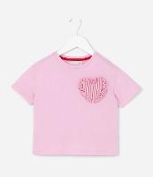 Blusa Infantil com Coração Aplicado - Tam 1 a 6 Anos - 1