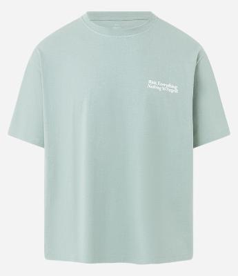 Camiseta Boxy em Algodão com Estampa Lettering