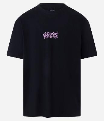 Camiseta Relaxed em Algodão com Estampa Ícones Cogumelos