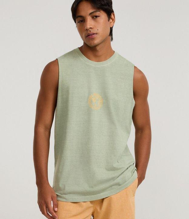 Regata Comfort em Algodão Estonada com Estampa Lettering Soul Body Mind - 2