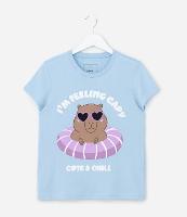 Camiseta Infantil Com Estampa Capivara - Tam 5 A 14 Anos - 1