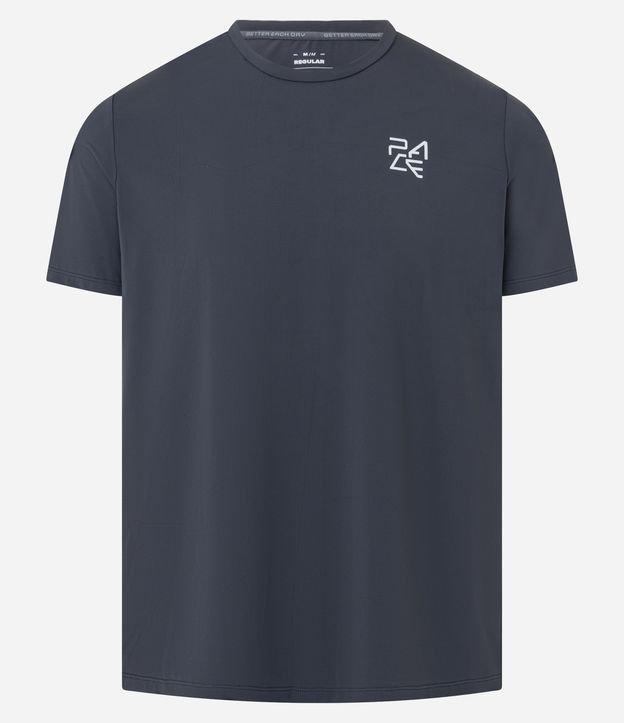 Camiseta Regular em Tecnologia Dry com Estampa Lettering - 1