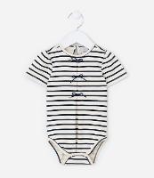 Body Infantil com Estampa Listrada e Lacinhos - Tam 0 a 18 Meses - 1