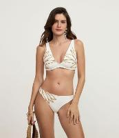 Biquíni Calcinha Básica em Microfibra com Bordado Abstrato - 1