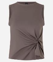 Blusa Regular em Helanca com Decote Canoa e Torção Lateral - 1