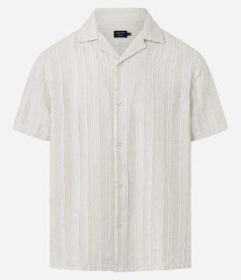 Camisa Comfort Texturizado com Listras