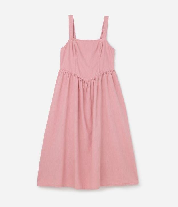 Vestido Midi sem Manga em Sarja com Lastex nas Costas Curve & Plus Size - 1