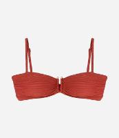 Biquíni Top Bandeau Em Microfibra Texturizada Com Aviamento - 1