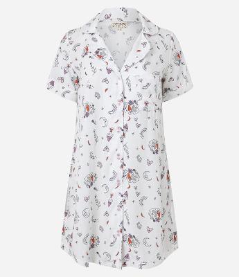 Camisola Americana em Viscose com Estampa Mística