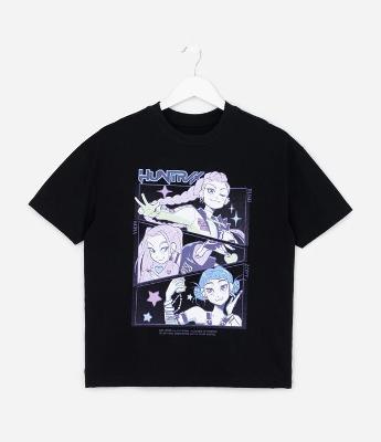 Camiseta Infantil Com Estampa Guerreiras do K Pop – Tam 5 A 16 Anos