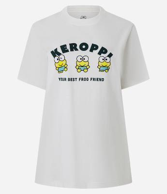 Camiseta em Algodão com Estampa Personagem Keroppi de Hello Kitty