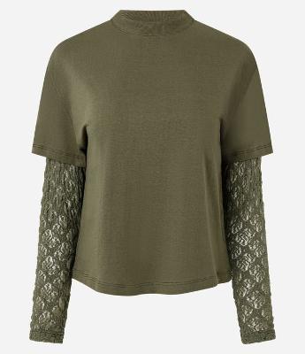 Blusa em Algodão com Manga em Renda