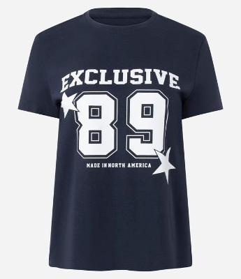 Camiseta em Algodão com Estampa Lettering Exclusive 89