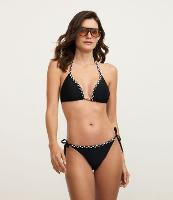 Top Biquíni Em Microfibra Cortininha Com Trançado - 1