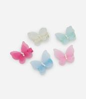 Kit 05 Presilhas de Cabelo Borboleta com Pedrinhas - Tam Único - 1