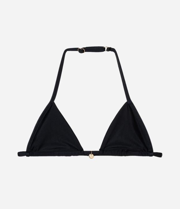 Top Biquíni Em Microfibra Triângulo Fixo Com Fita - 1