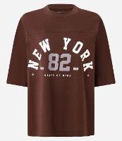 Camiseta Oversized em Algodão com Estampa Lettering New York 82 - 1