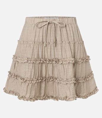 Saia Godê Curta em Viscose com Amarração