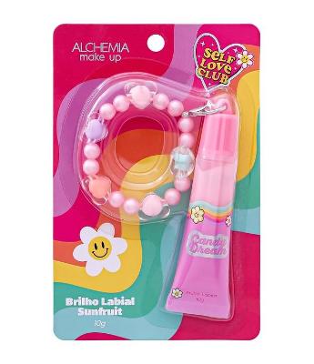 Brilho Labial Alchemia Make up Self Love Club Candy Dream com pulseira