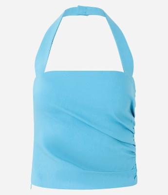 Blusa Frente Única em Bengaline com Franzido na Lateral