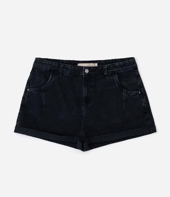 Short Mom em Jeans com Barra Dobrada Curve & Plus Size