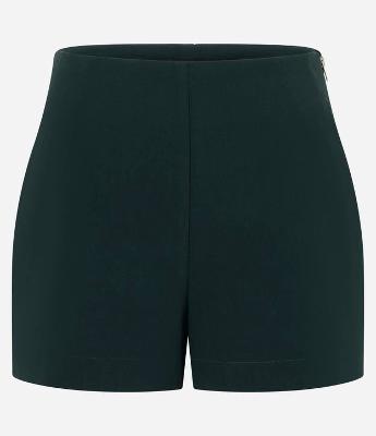 Short Curto em Bengaline com Zíper na Lateral