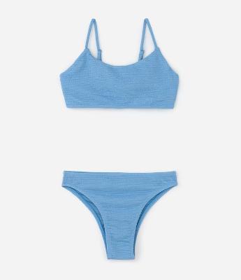 Biquíni Infantil em Microfibra com Textura - Tam  10 a 16 Anos