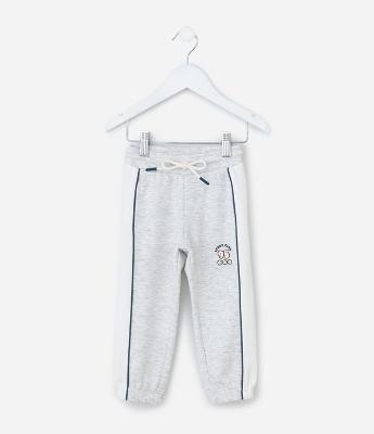 Calça Infantil College com Listra Lateral - Tam 1 a 6 Anos