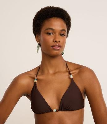 Biquíni Top Cortininha em Microfibra com Aviamento Colorido