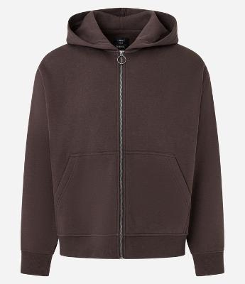 Casaco Boxy em Moletom com Felpa Liso