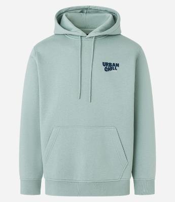 Casaco Comfort em Moletom com Felpa Estampa em Letras urban chill