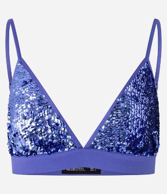 Blusa Top em Paetê com Decote V