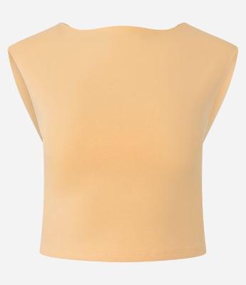 Blusa  em Cotton com Decote Aberto nas Costas