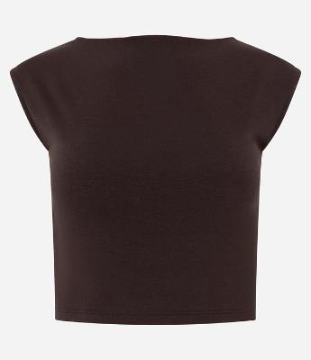 Blusa  em Cotton com Decote Aberto nas Costas