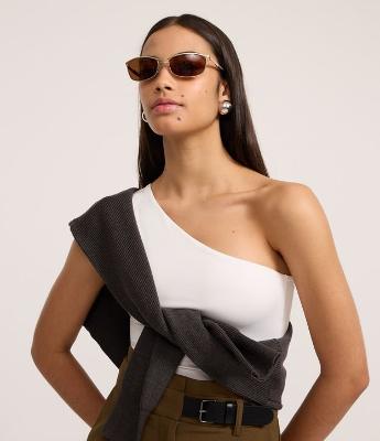 Blusa Ombro Único em Microfibra