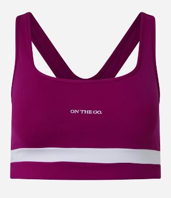 Top Nadador Esportivo em Microfibra com Barra Contrastante e Lettering