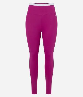 Calça Legging Esportiva em Microfibra com Detalhe Contrastane e Lettering