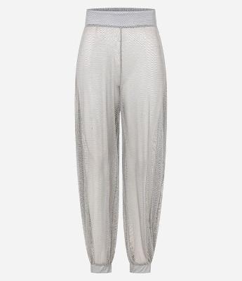 Calça Aladim Em Tela Com Fio Metalizado