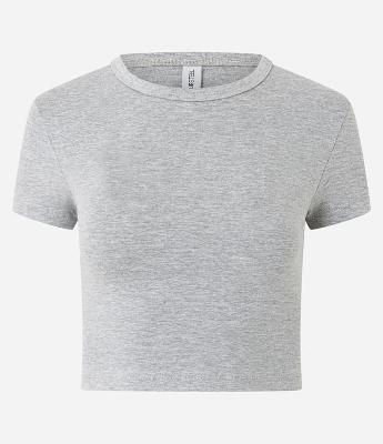 Blusa Baby Tee em Algodão com Cava Deslocada