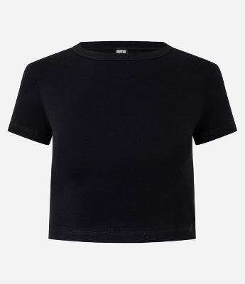 Blusa Baby Tee em Algodão com Cava Deslocada