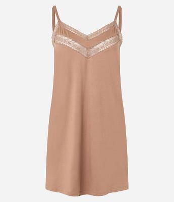 Camisola Curta com Alcinhas e Entremeios de Renda