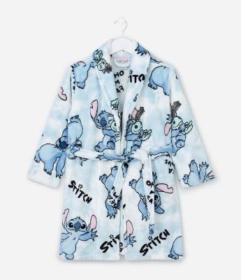 Roupão Infantil Quentinho com Estampa do Stitch - Tam 5 a 16 Anos