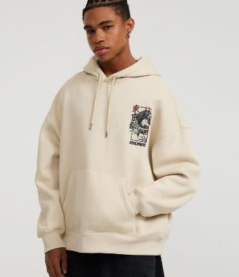 Casaco Boxy em Moletom com Felpa  com Estampa Brave Dragon