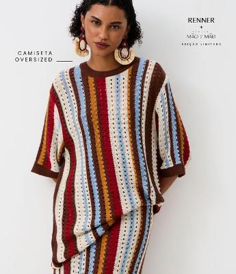 Blusa em Tricô com Listras Variadas