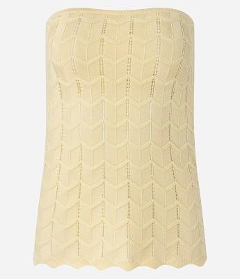 Blusa Cropped em Tricô com Ponto Diferenciado