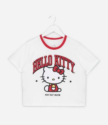 Blusa Infantil com Estampa Hello Kitty - Tam 5 a 14 Anos