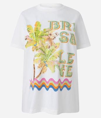 Camiseta em Algodão com Estampa Tropical Brisa Leve