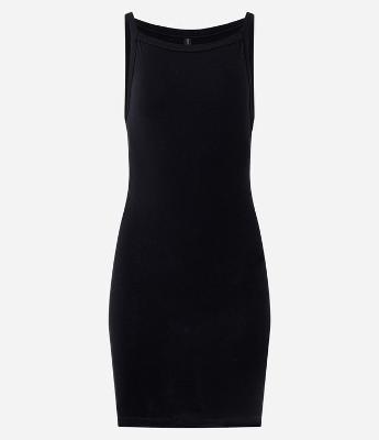 Vestido Curto em Algodão com Decote Canoa